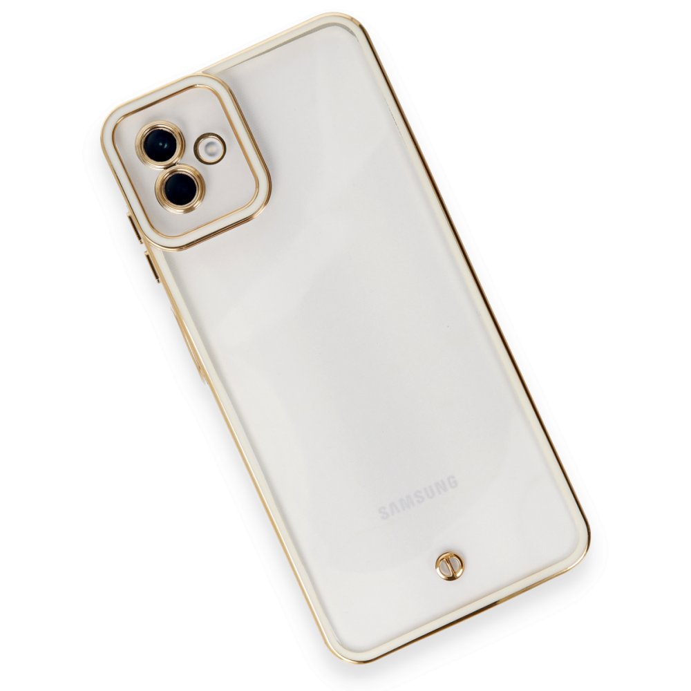  Samsung Galaxy A04 Kılıf Liva Lens Silikon - Beyaz
