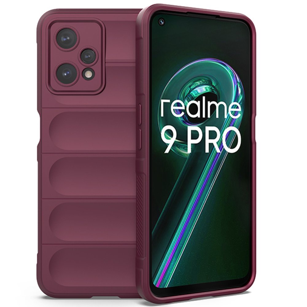 Realme 9 Pro 5G Kılıf Optimum Silikon - Bordo  Realme 9 Pro 5G Kılıf Optimum Silikon - Bordo