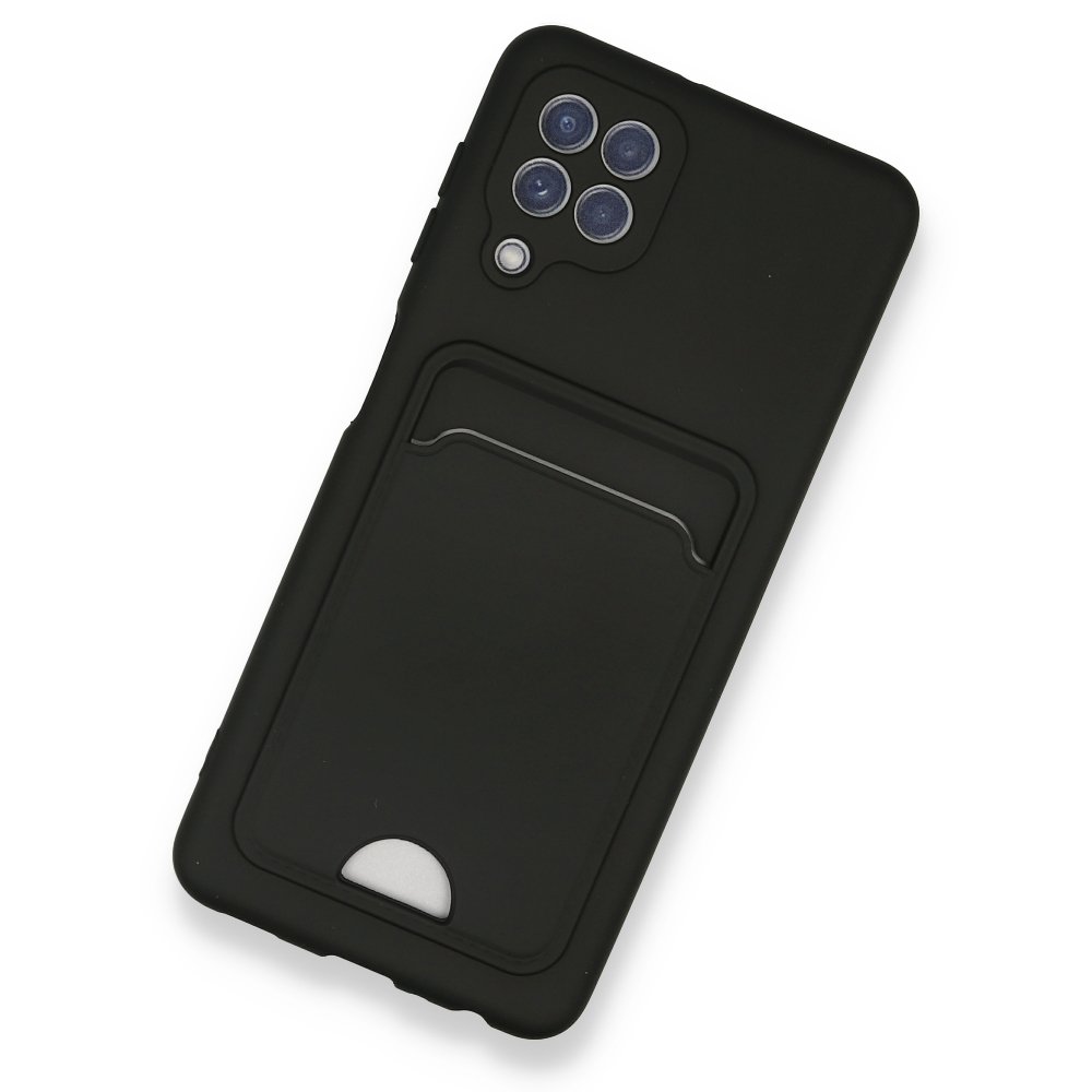  Samsung Galaxy M32 Kılıf Kelvin Kartvizitli Silikon - Siyah