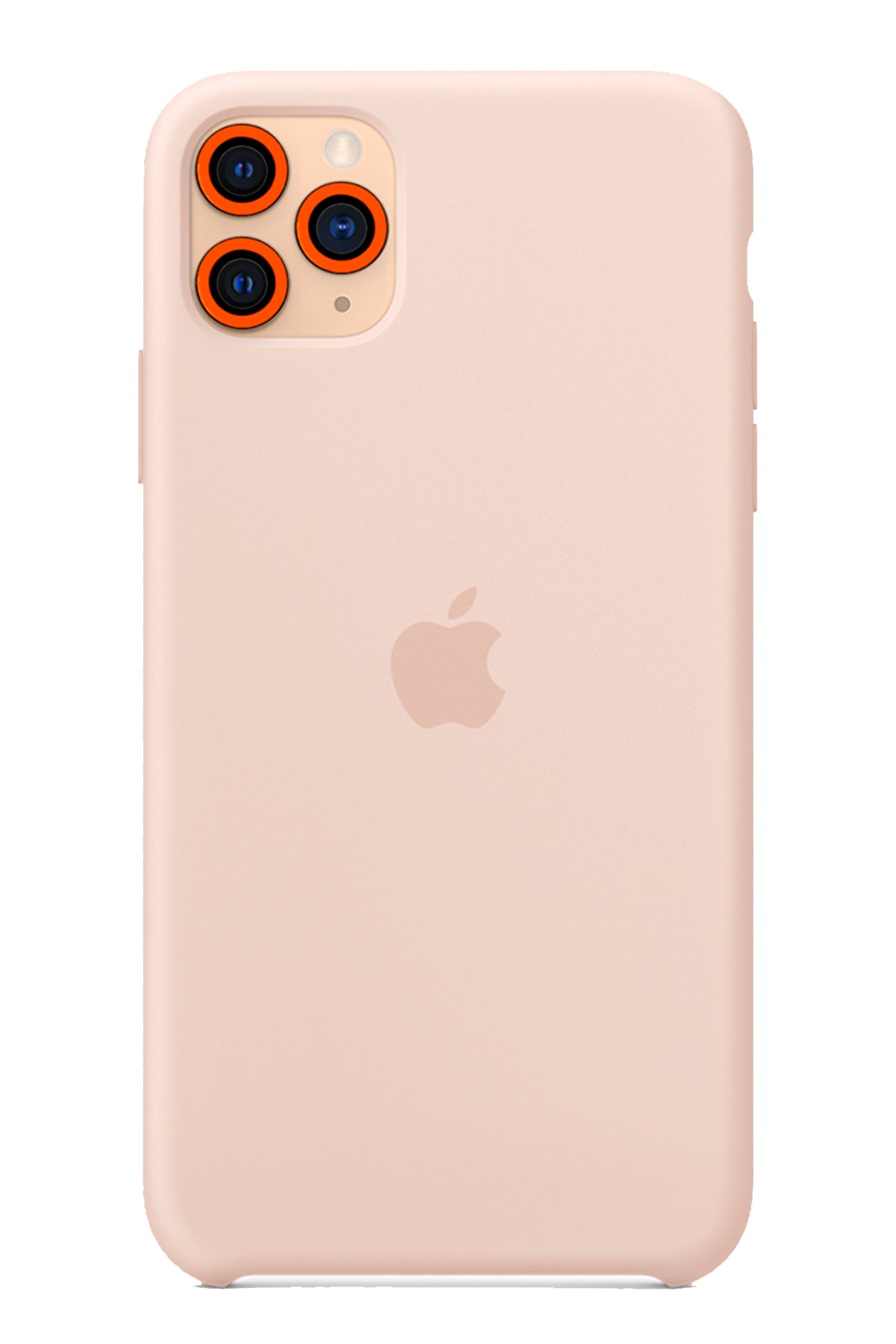  iPhone 11 Pro Max Neon Fosforlu Kamera Lens - Turuncu