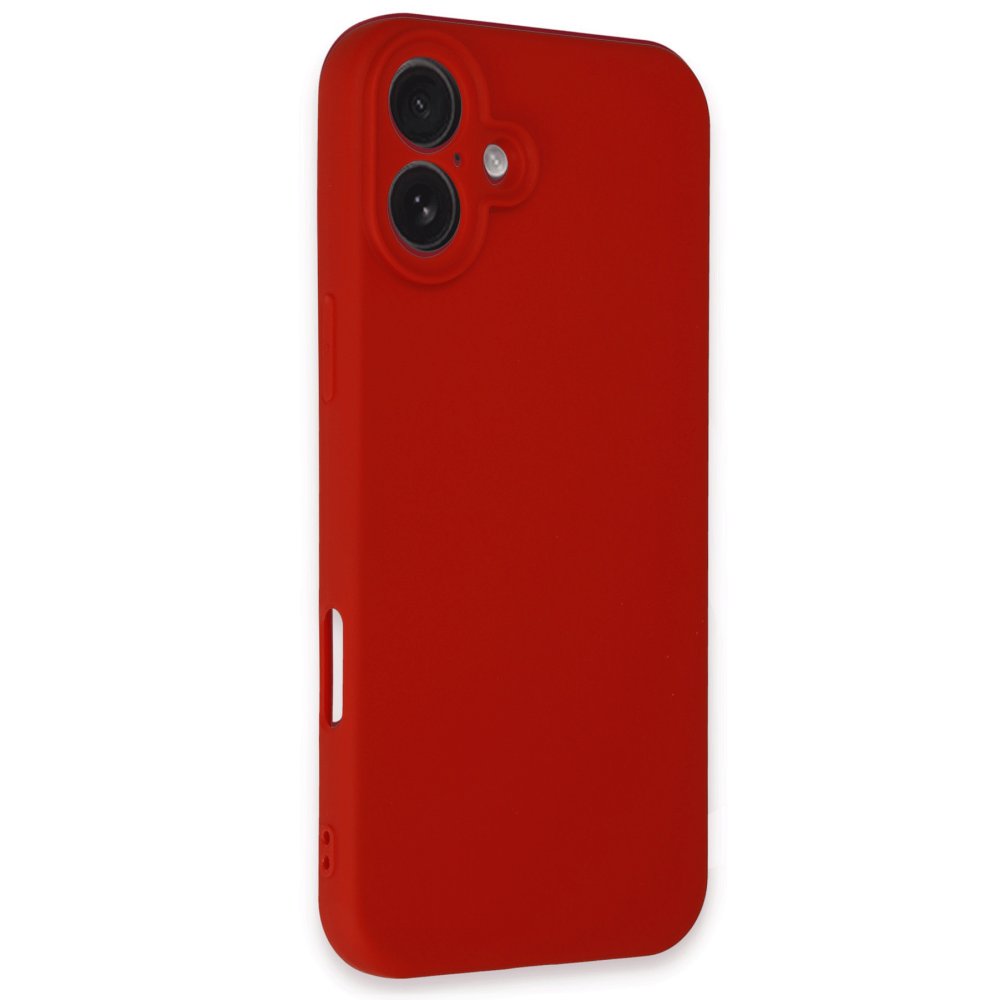 iPhone 16 Plus Kılıf First Silikon - Kırmızı  iPhone 16 Plus Kılıf First Silikon - Kırmızı