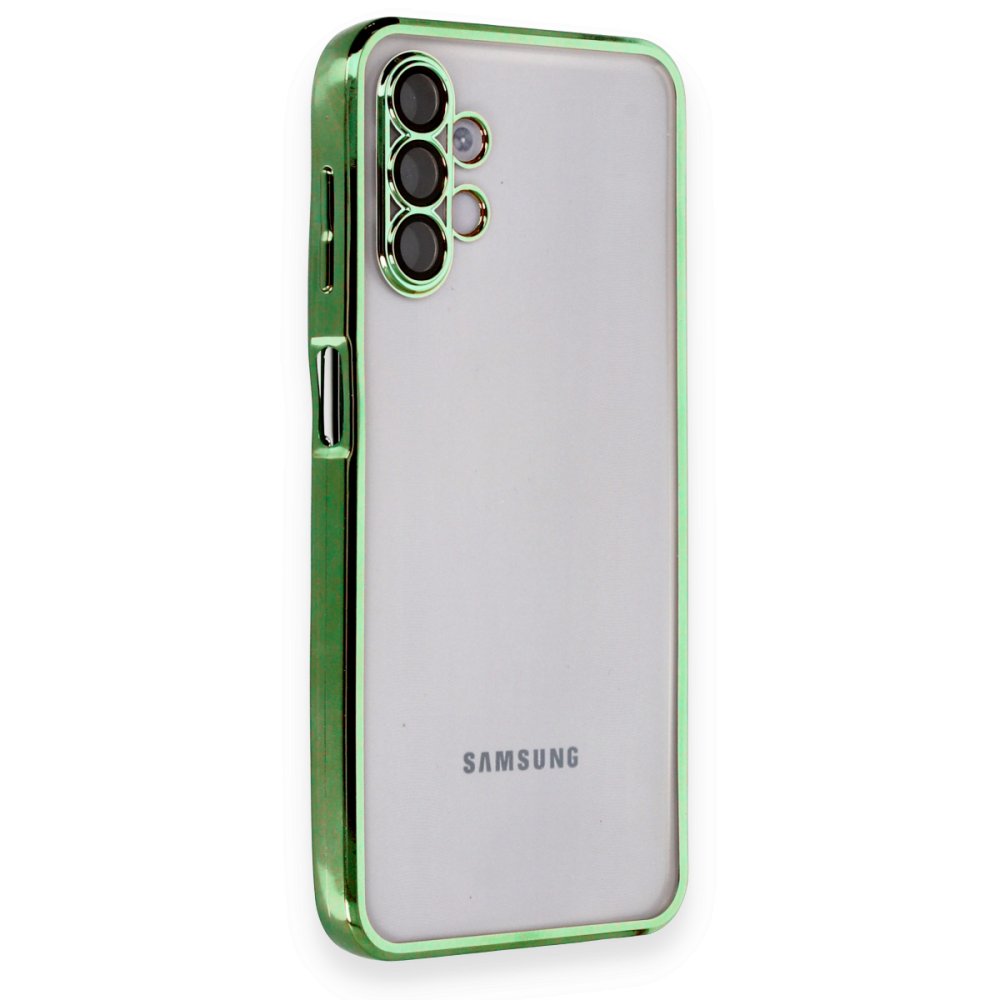  Samsung Galaxy A04S Kılıf Razer Lensli Silikon - Yeşil
