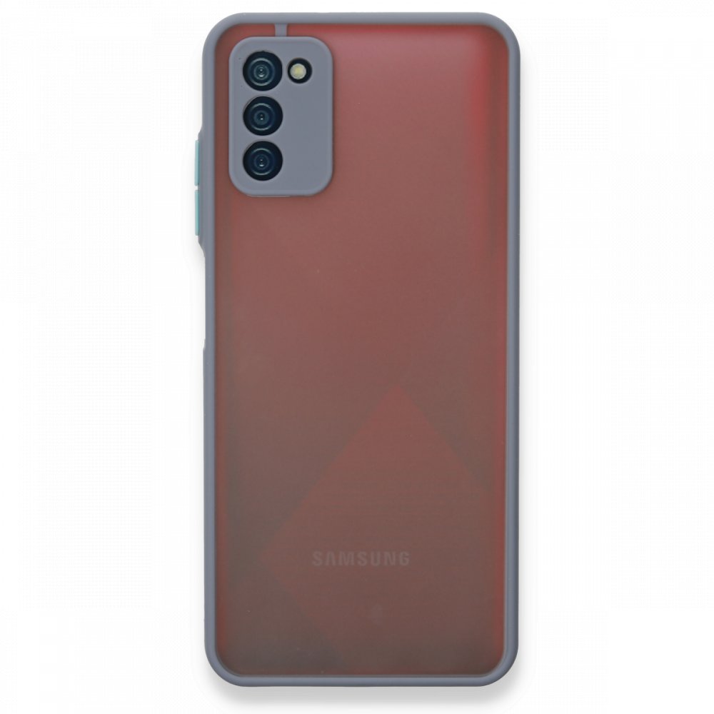  Samsung Galaxy A03S Kılıf Montreal Silikon Kapak - Gri