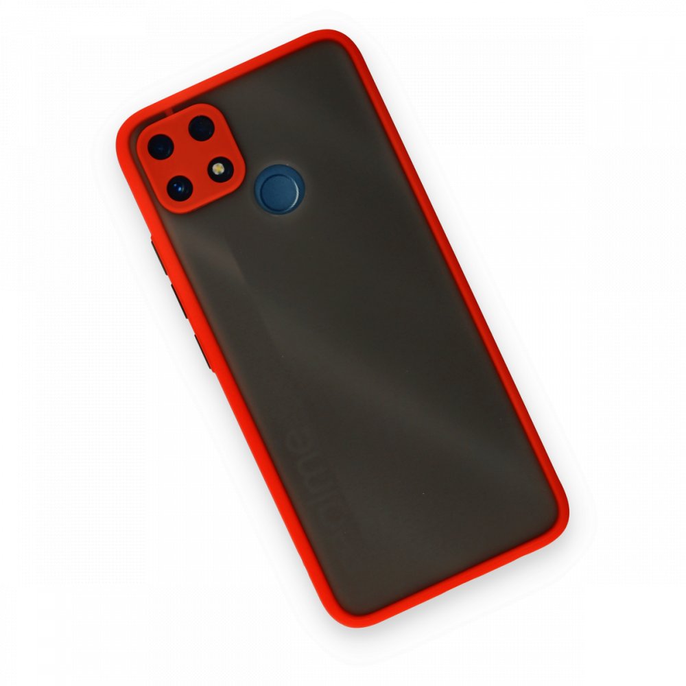Realme C25 Kılıf Montreal Silikon Kapak - Kırmızı Realme C25 Kılıf Montreal Silikon Kapak - Kırmızı