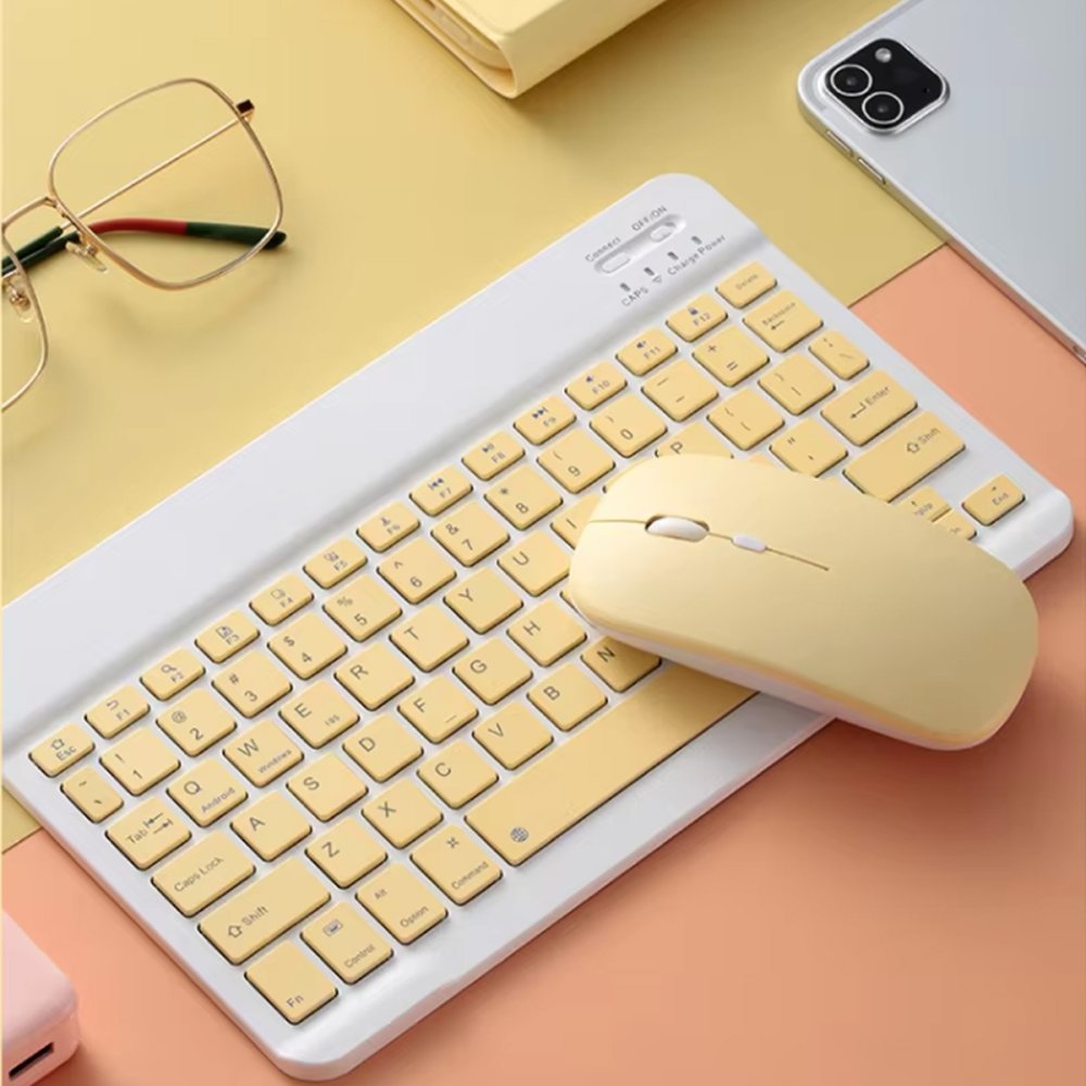  KYB71 Kablosuz Klavye Mouse Set - Sarı