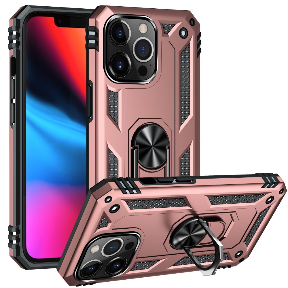 iPhone 13 Pro Max Kılıf Sofya Yüzüklü Silikon Kapak - Rose iPhone 13 Pro Max Kılıf Sofya Yüzüklü Silikon Kapak - Rose
