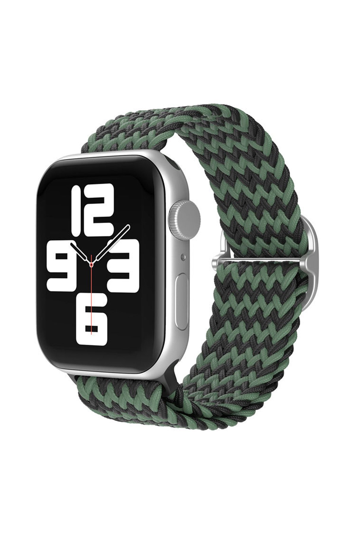 Apple Watch 38mm Star Kordon - Zigzag Yeşil-Siyah Apple Watch 38mm Star Kordon - Zigzag Yeşil-Siyah
