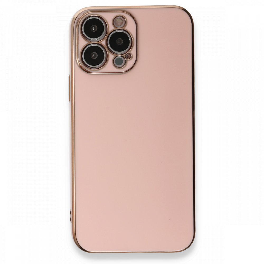 iPhone 13 Pro Kılıf Volet Silikon - Pembe iPhone 13 Pro Kılıf Volet Silikon - Pembe