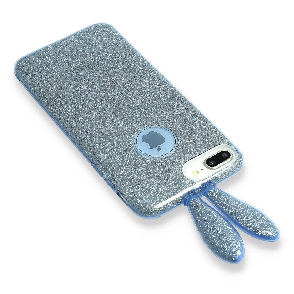  Samsung Galaxy S9 Kılıf Rabbit Simli Silikon - Turkuaz