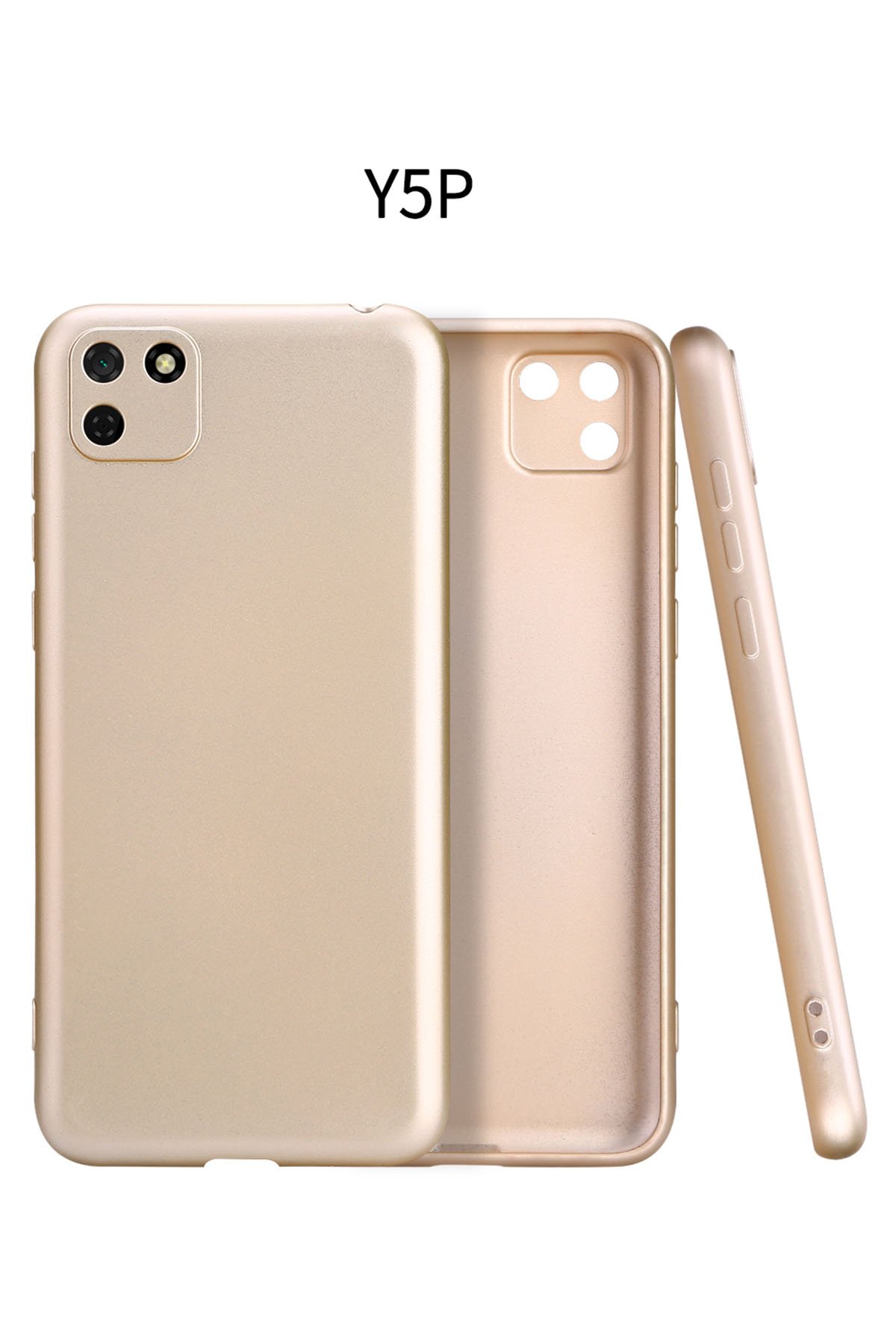 Huawei Y5P Kılıf First Silikon - Gold  Huawei Y5P Kılıf First Silikon - Gold