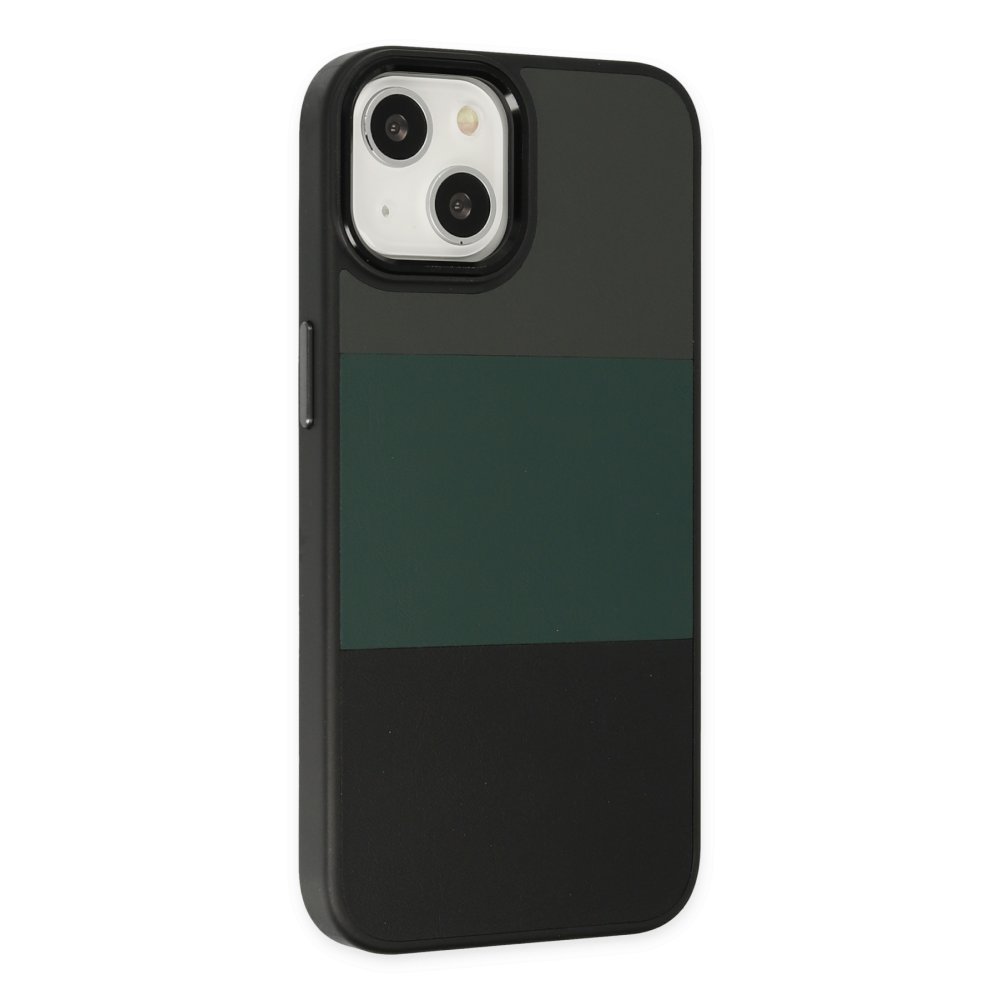  iPhone 14 Plus Kılıf King Kapak - Gri-Siyah
