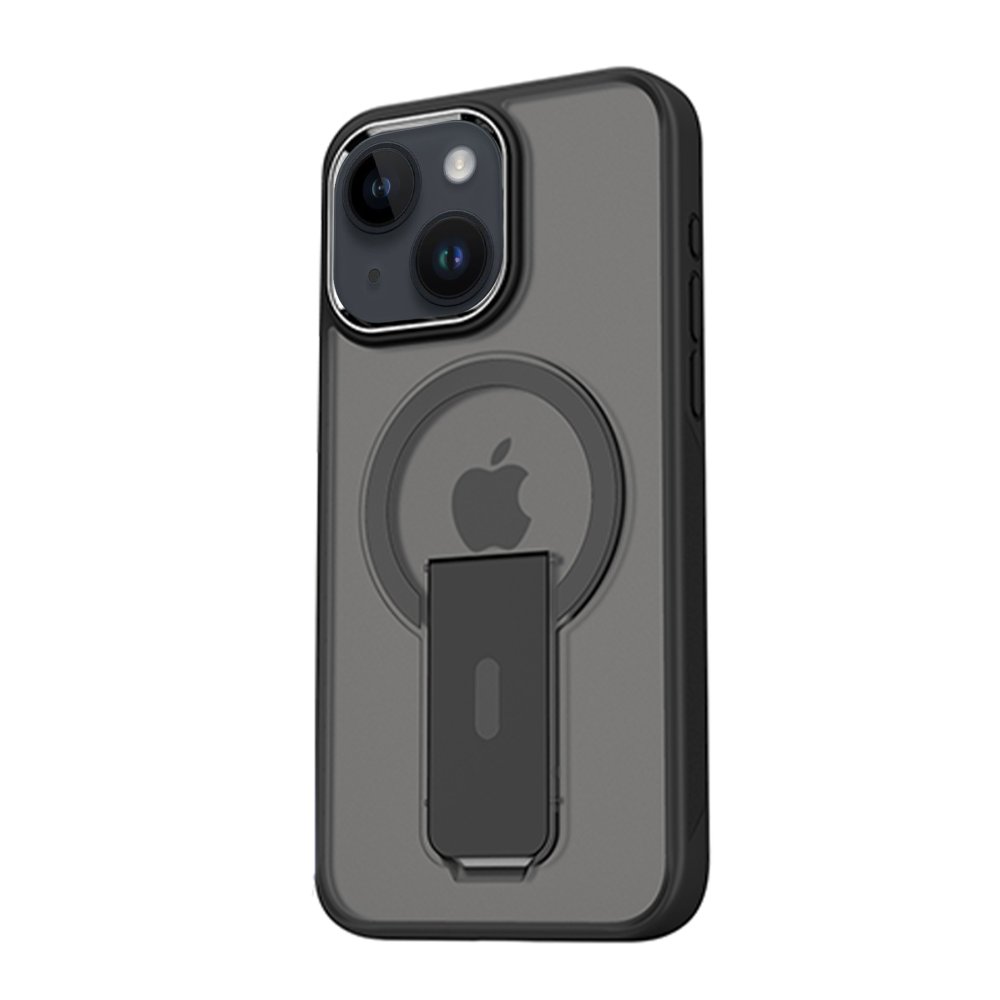  iPhone 15 Tork Magsafe Standlı Kapak - Siyah