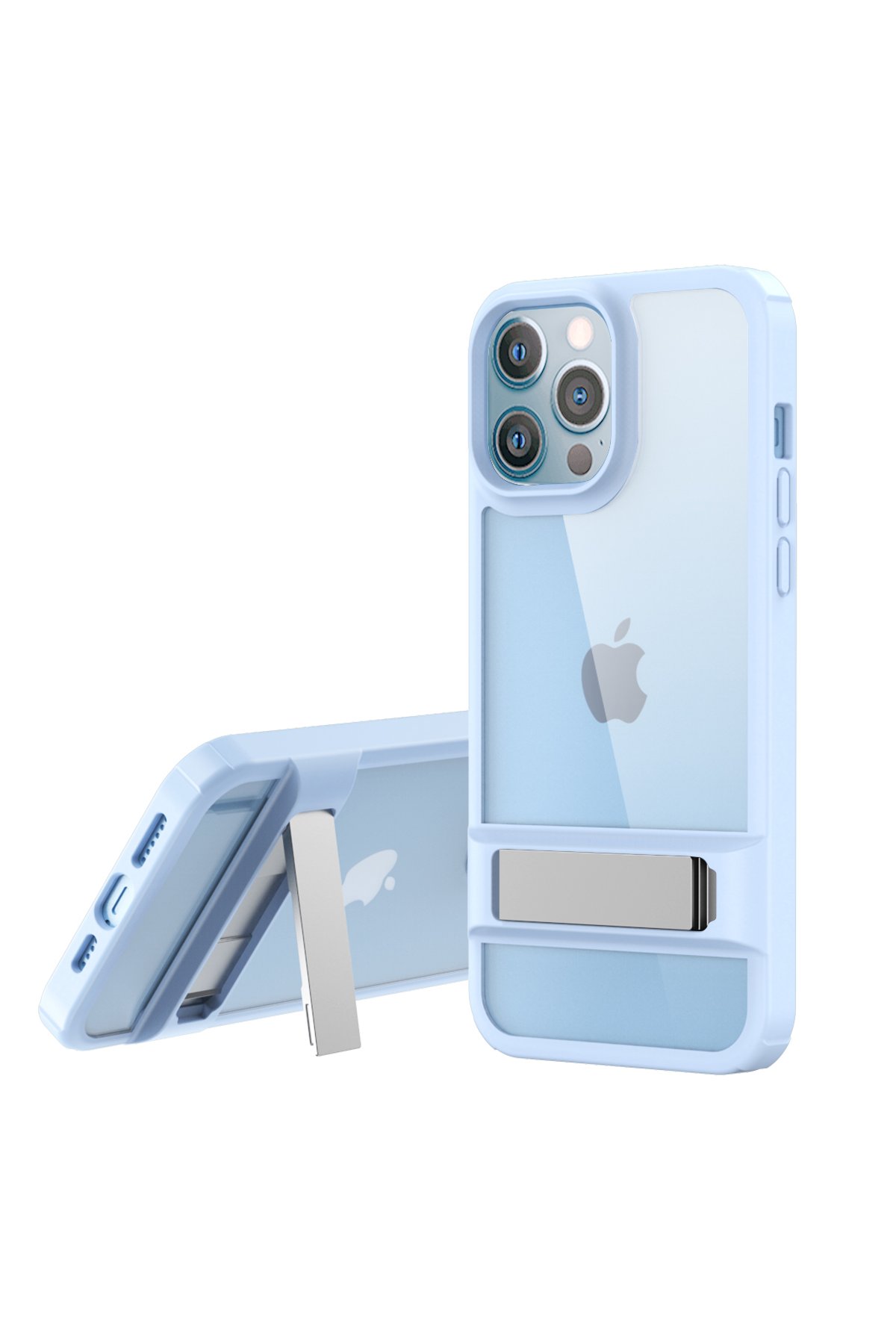 iPhone 12 Pro Kılıf Rolet Stand Kapak - Sierra Blue iPhone 12 Pro Kılıf Rolet Stand Kapak - Sierra Blue