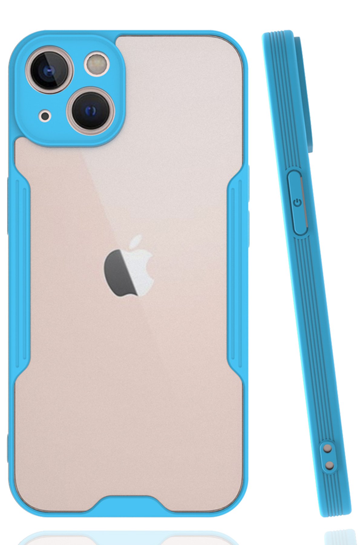  iPhone 14 Kılıf Platin Silikon - Mavi