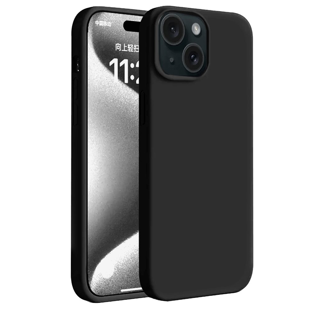  iPhone 15 Plus Kılıf First Silikon - Siyah