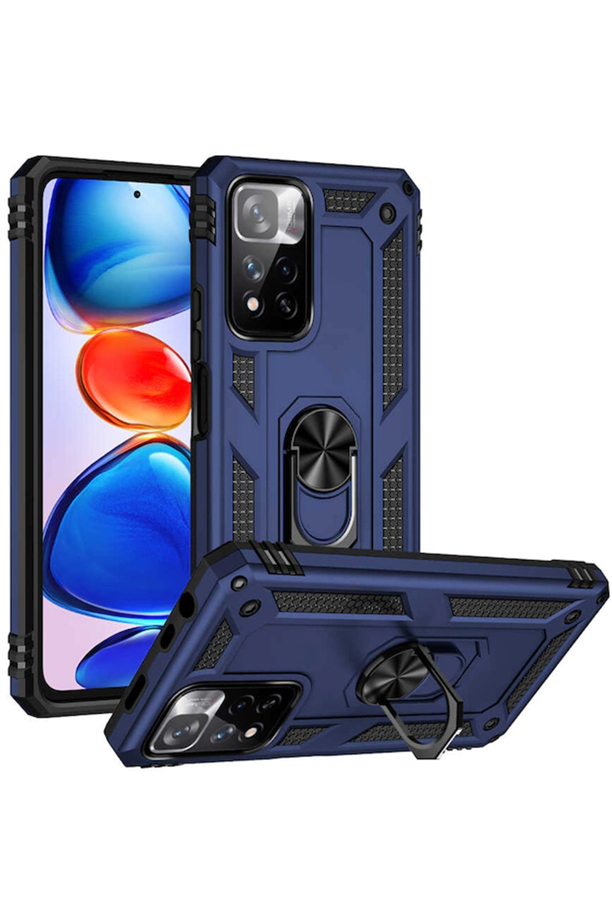 Redmi Note 11 Pro Plus 5G Kılıf Sofya Yüzüklü Silikon Kapak - Lacivert Redmi Note 11 Pro Plus 5G Kılıf Sofya Yüzüklü Silikon Kapak - Lacivert