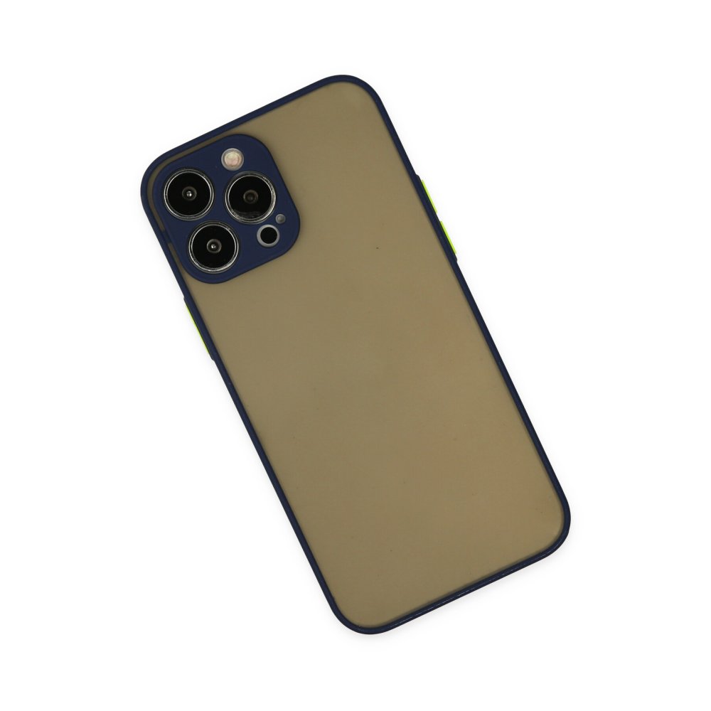  iPhone 15 Pro Kılıf Montreal Silikon Kapak - Lacivert