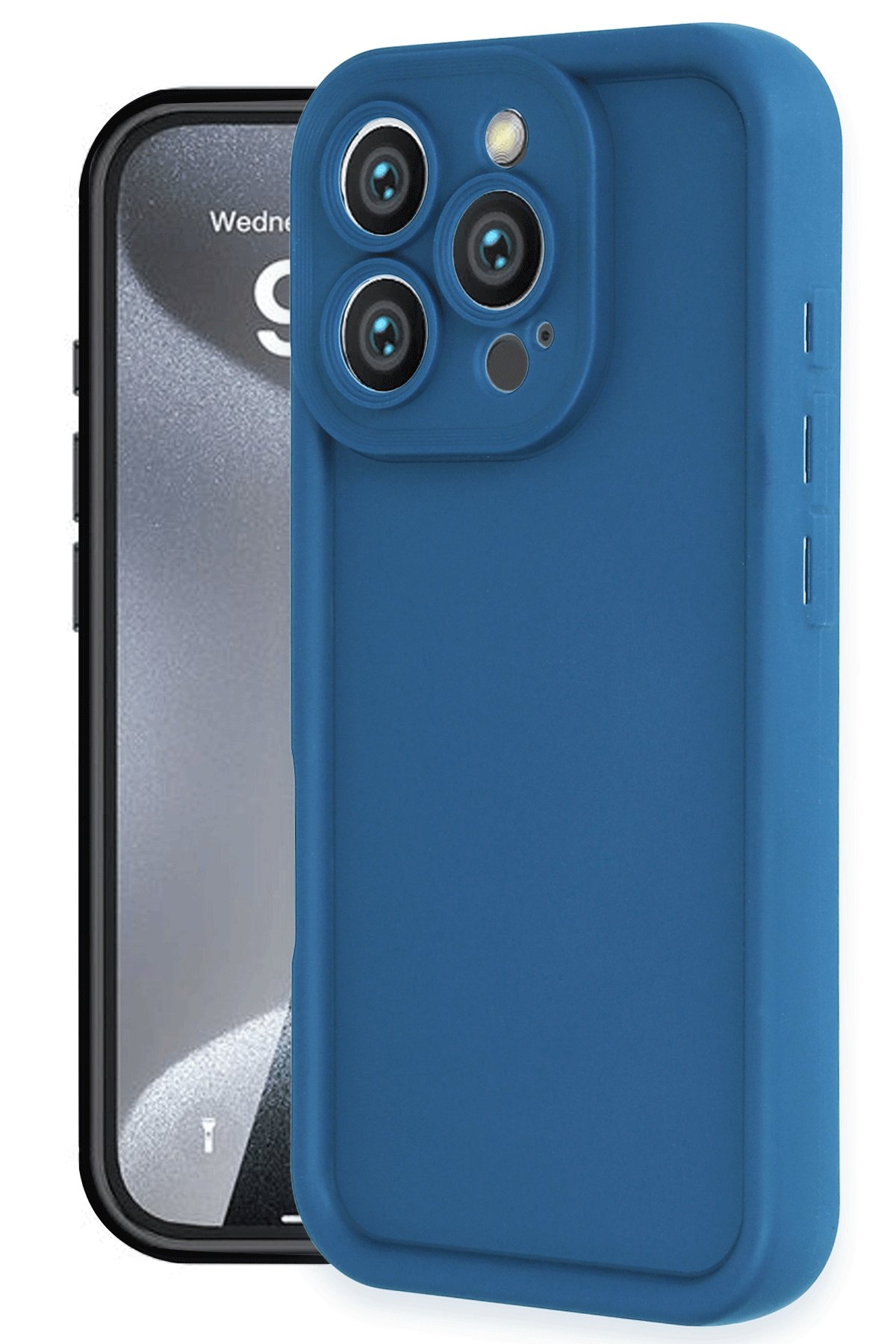  iPhone 16 Pro Kılıf Viera Silikon - Mavi