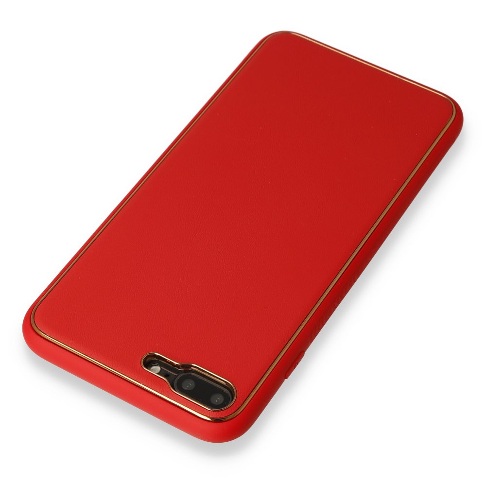 iPhone 8 Plus Kılıf Coco Deri Silikon Kapak - Kırmızı iPhone 8 Plus Kılıf Coco Deri Silikon Kapak - Kırmızı