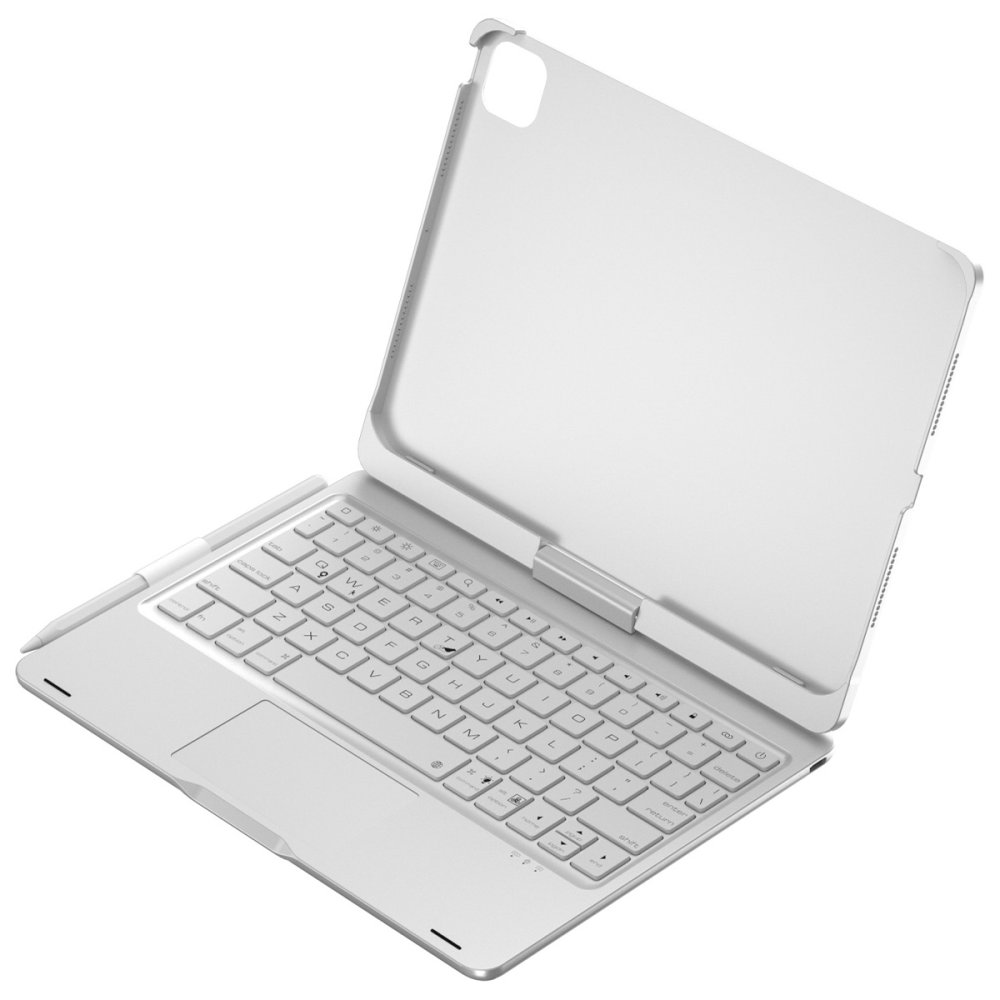 iPad Pro 11 (2024) F11 ATS Kılıf Magic Dönen Klavyeli Tablet Kılıf - Gümüş iPad Pro 11 (2024) F11 ATS Kılıf Magic Dönen Klavyeli Tablet Kılıf - Gümüş