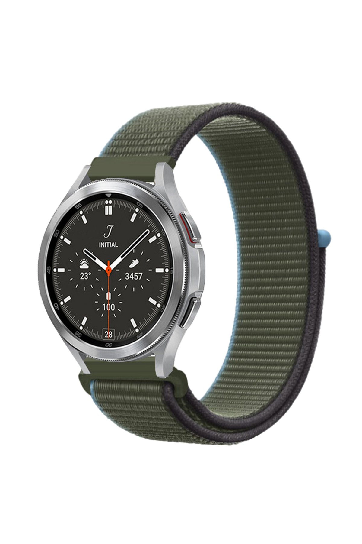 Watch 22mm Hasırlı Cırtcırtlı Kordon - Mavi-Yeşil Watch 22mm Hasırlı Cırtcırtlı Kordon - Mavi-Yeşil