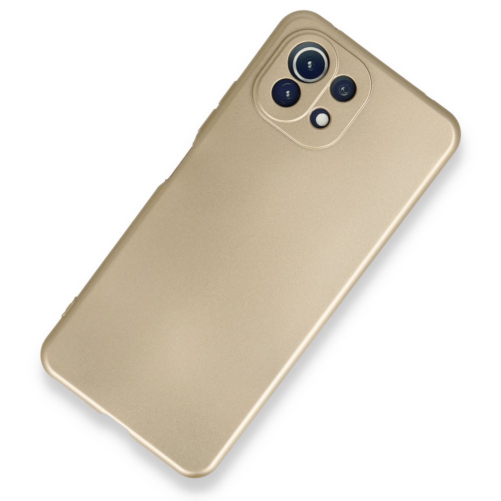 Xiaomi Mİ 11 Lite Kılıf First Silikon - Gold  Xiaomi Mİ 11 Lite Kılıf First Silikon - Gold