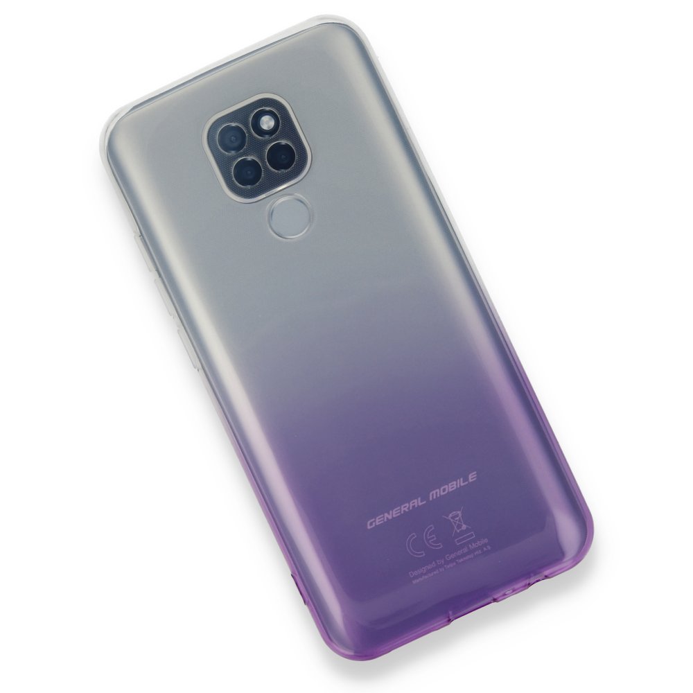  General Mobile GM 20 Kılıf Lüx Çift Renkli Silikon - Mor