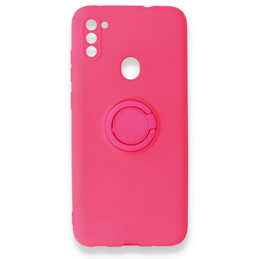  Samsung Galaxy A11 Kılıf Viktor Yüzüklü Silikon - Pembe