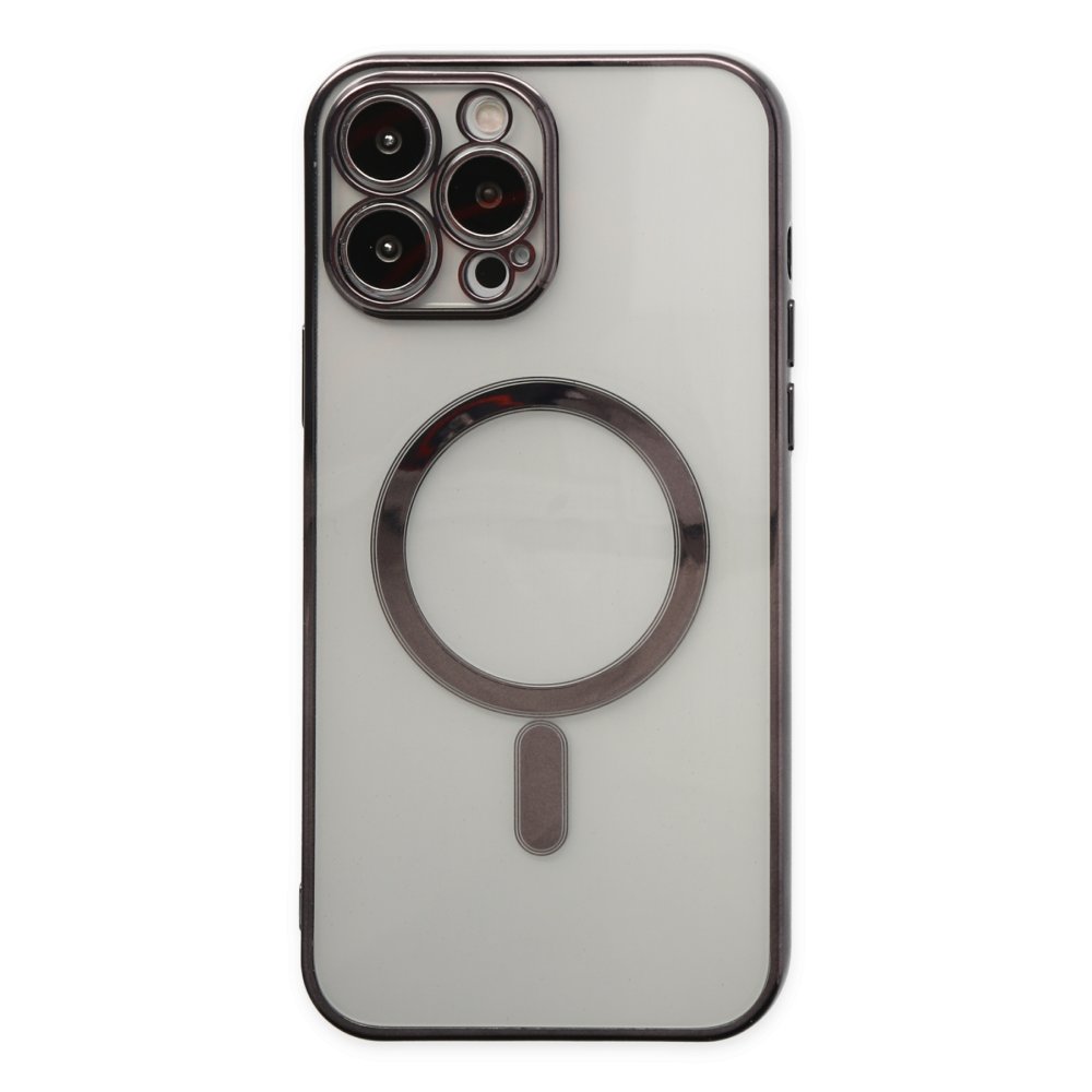  iPhone 14 Pro Kılıf Magneticsafe Lazer Silikon - Siyah