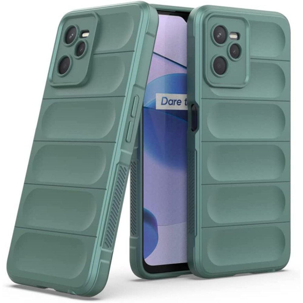 Realme C35 Kılıf Optimum Silikon - Koyu Yeşil  Realme C35 Kılıf Optimum Silikon - Koyu Yeşil