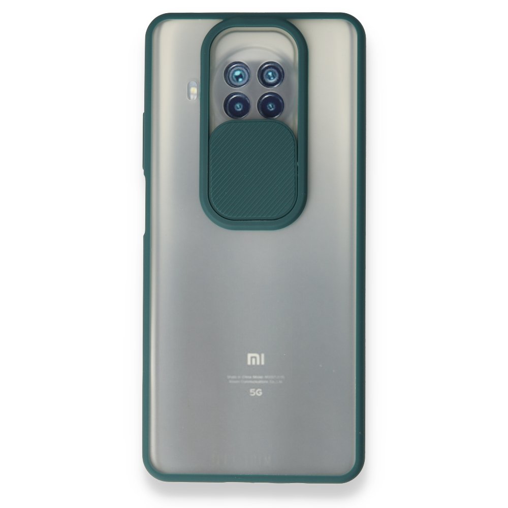 Xiaomi Mi 10T Lite Kılıf Palm Buzlu Kamera Sürgülü Silikon - Yeşil  Xiaomi Mi 10T Lite Kılıf Palm Buzlu Kamera Sürgülü Silikon - Yeşil