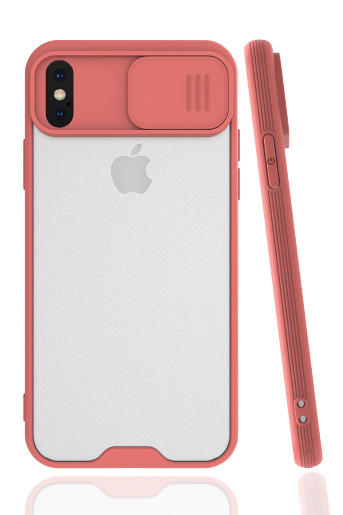iPhone X Kılıf Platin Kamera Koruma Silikon - Pembe  iPhone X Kılıf Platin Kamera Koruma Silikon - Pembe