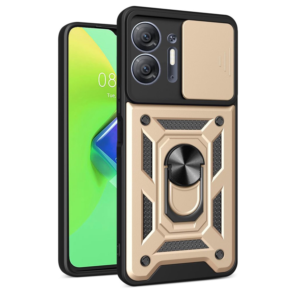 İnfinix Hot 30 5G Kılıf Pars Lens Yüzüklü Silikon - Gold İnfinix Hot 30 5G Kılıf Pars Lens Yüzüklü Silikon - Gold