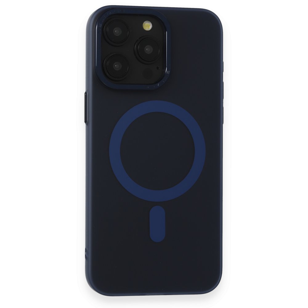  iPhone 15 Pro Kılıf Lodos Magneticsafe Mat Kapak - Mavi