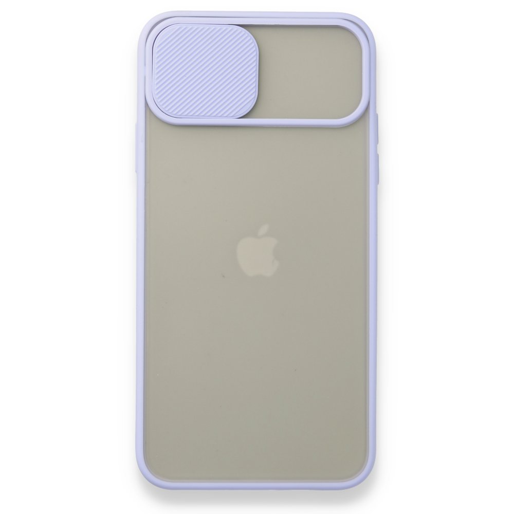  iPhone 11 Pro Max Kılıf Palm Buzlu Kamera Sürgülü Silikon - Lila