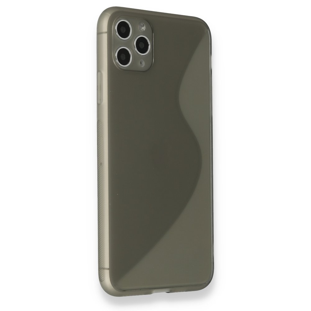 iPhone 11 Pro Max Kılıf S Silikon - Gri