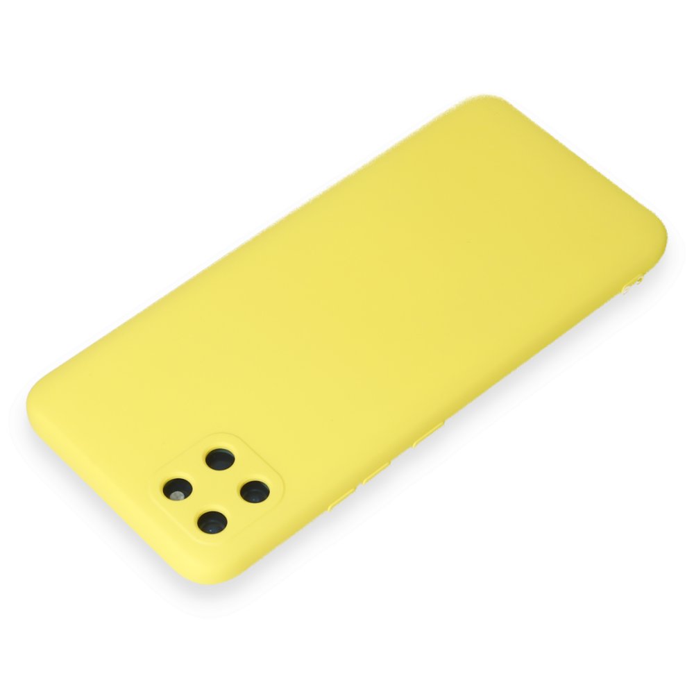 Realme C11 Kılıf Nano içi Kadife Silikon - Sarı  Realme C11 Kılıf Nano içi Kadife Silikon - Sarı
