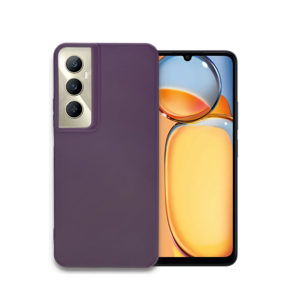 Realme C65 Kılıf Petro Silikon - Mürdüm  Realme C65 Kılıf Petro Silikon - Mürdüm