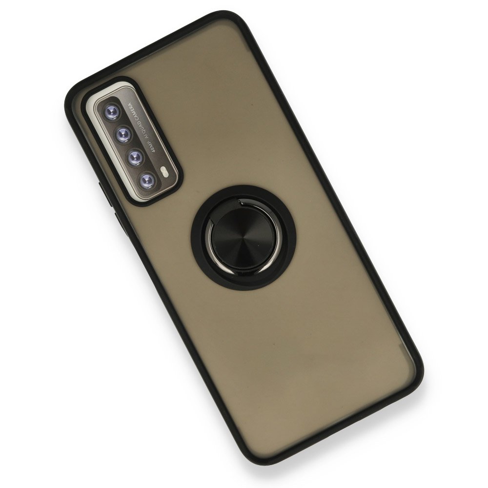 Huawei P Smart 2021 Kılıf Montreal Yüzüklü Silikon Kapak - Siyah  Huawei P Smart 2021 Kılıf Montreal Yüzüklü Silikon Kapak - Siyah