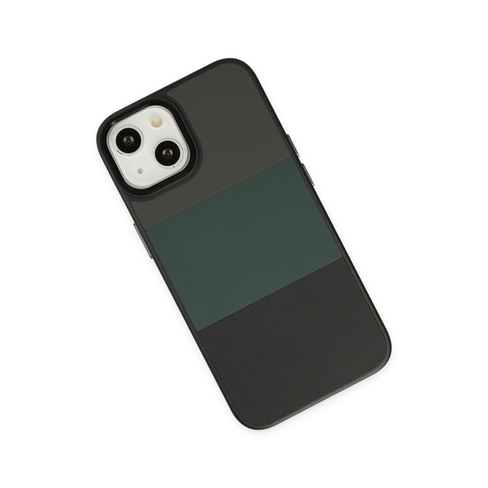  iPhone 14 Plus Kılıf King Kapak - Gri-Siyah