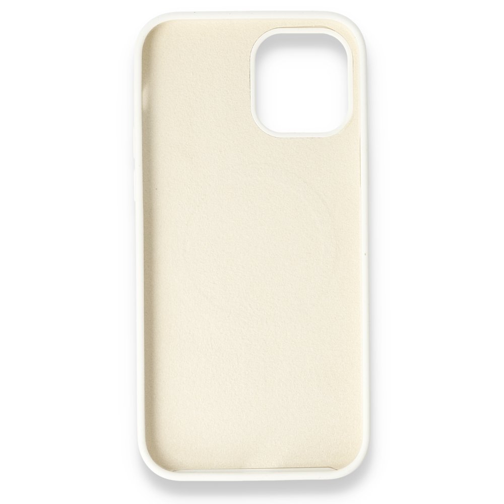  iPhone 12 Mini Kılıf Magneticsafe Lansman Silikon Kapak - Beyaz