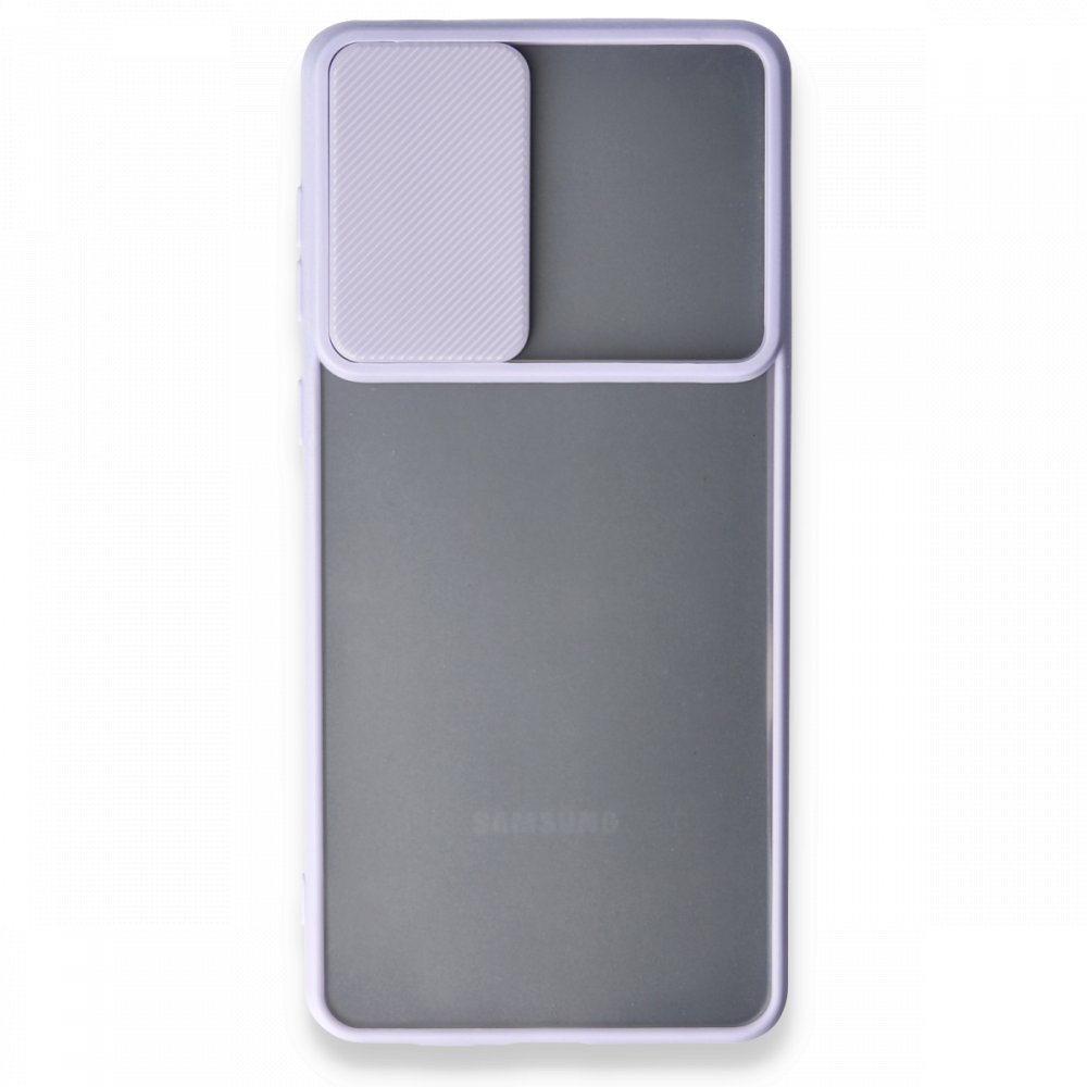  Samsung Galaxy A53 5G Kılıf Palm Buzlu Kamera Sürgülü Silikon - Lila