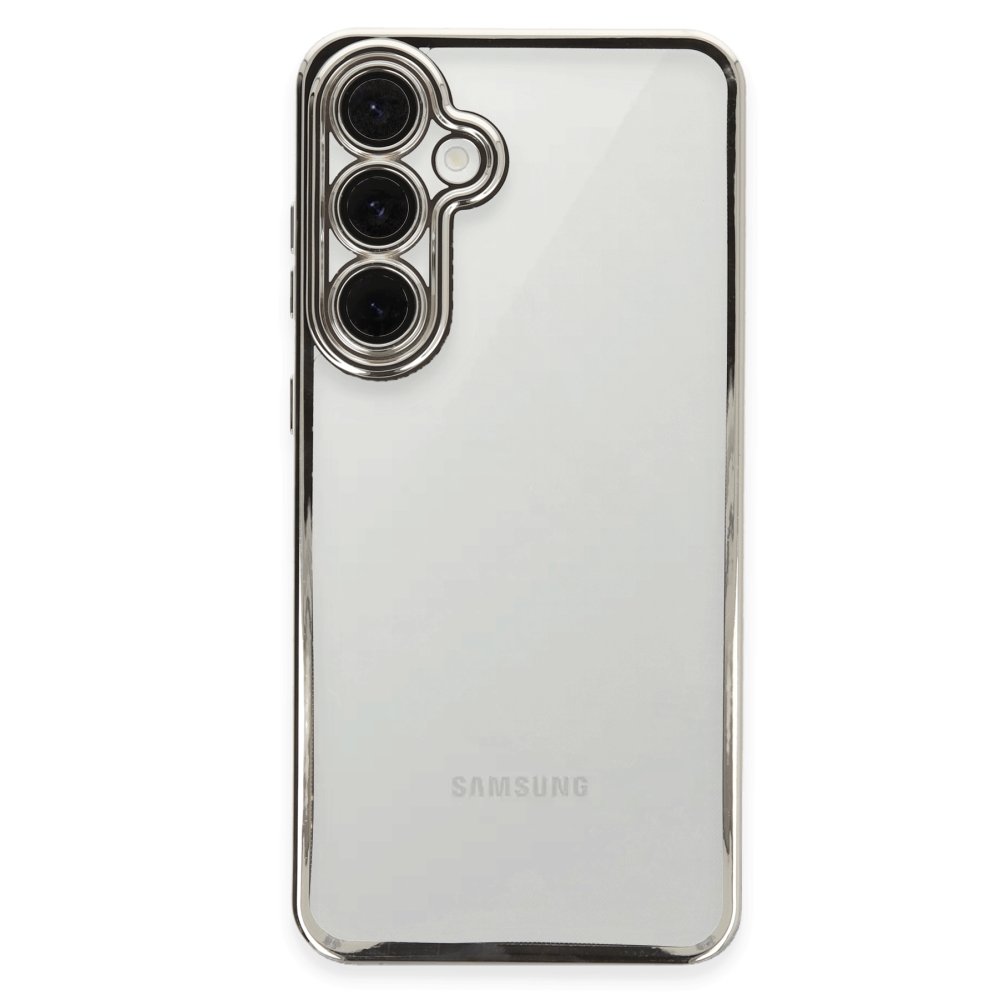  Samsung Galaxy S24 FE Kılıf Razer Lensli Silikon - Gümüş