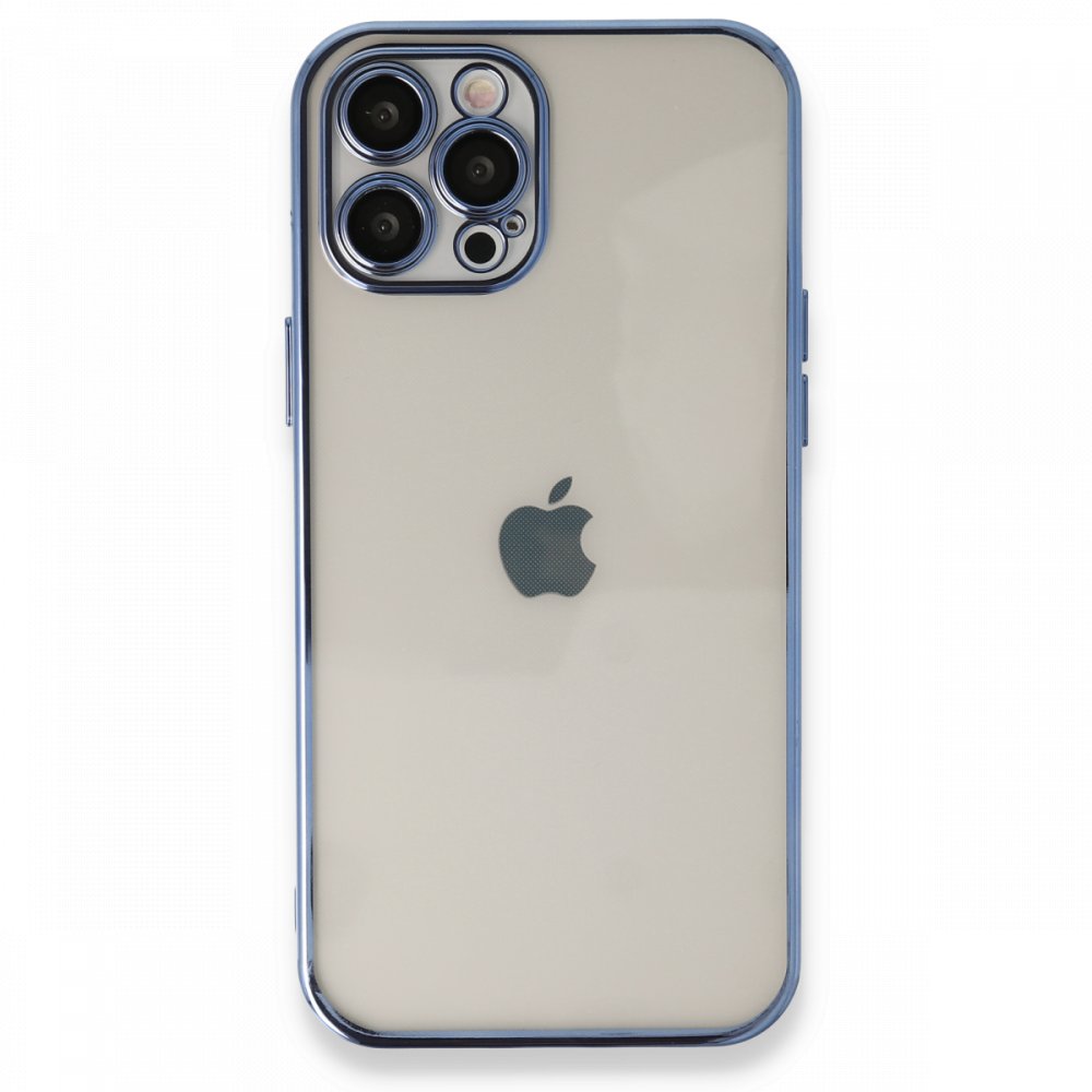 iPhone 12 Pro Max Kılıf Razer Lensli Silikon - Açık Mavi iPhone 12 Pro Max Kılıf Razer Lensli Silikon - Açık Mavi