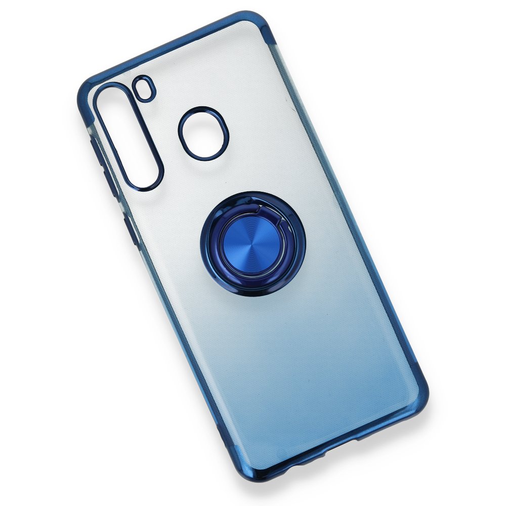  Samsung Galaxy A21 Kılıf Marvel Yüzüklü Silikon - Mavi