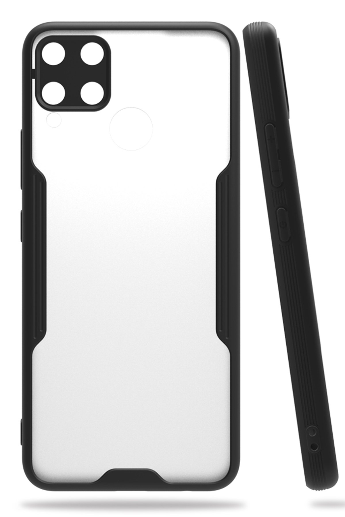 Realme C15 Kılıf Platin Silikon - Siyah  Realme C15 Kılıf Platin Silikon - Siyah