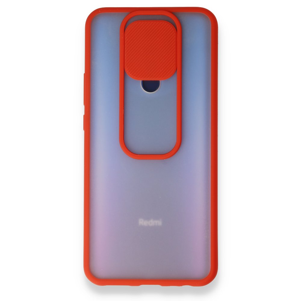 Redmi 9 Kılıf Palm Buzlu Kamera Sürgülü Silikon - Kırmızı Redmi 9 Kılıf Palm Buzlu Kamera Sürgülü Silikon - Kırmızı