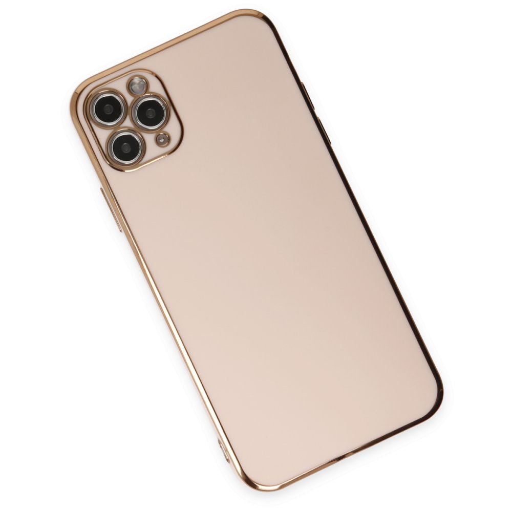  iPhone 11 Pro Max Kılıf Volet Silikon - Pembe