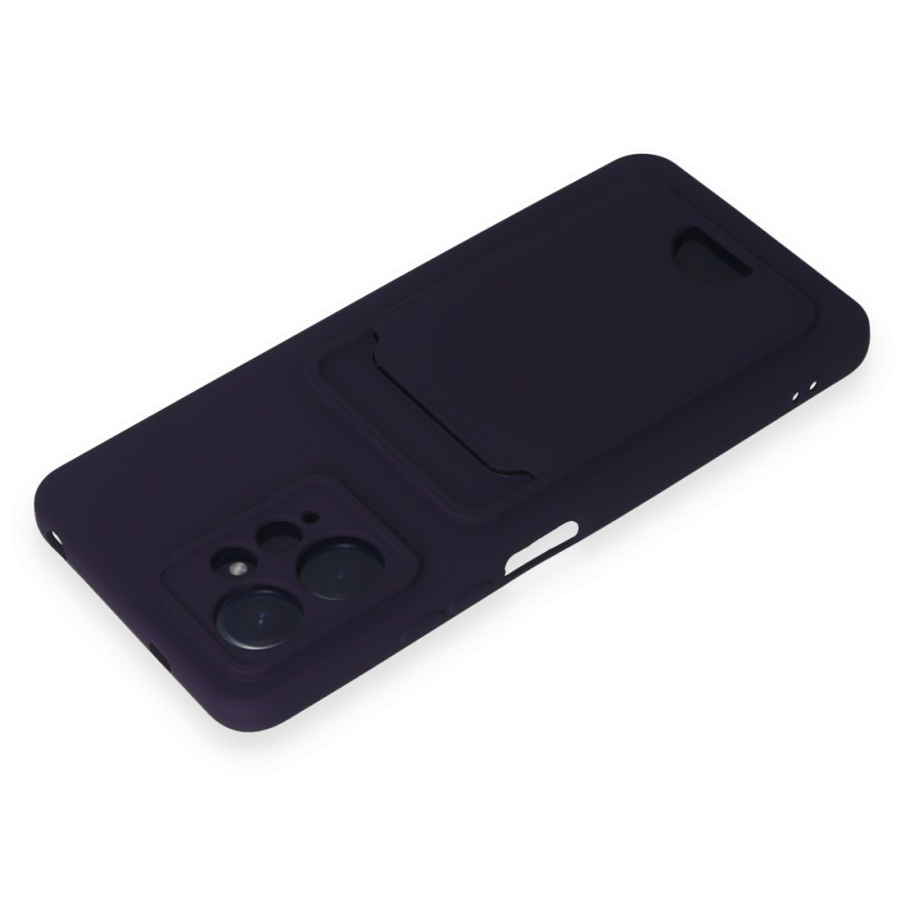 Redmi Note 12 4G Kılıf Kelvin Kartvizitli Silikon - Derin Mor