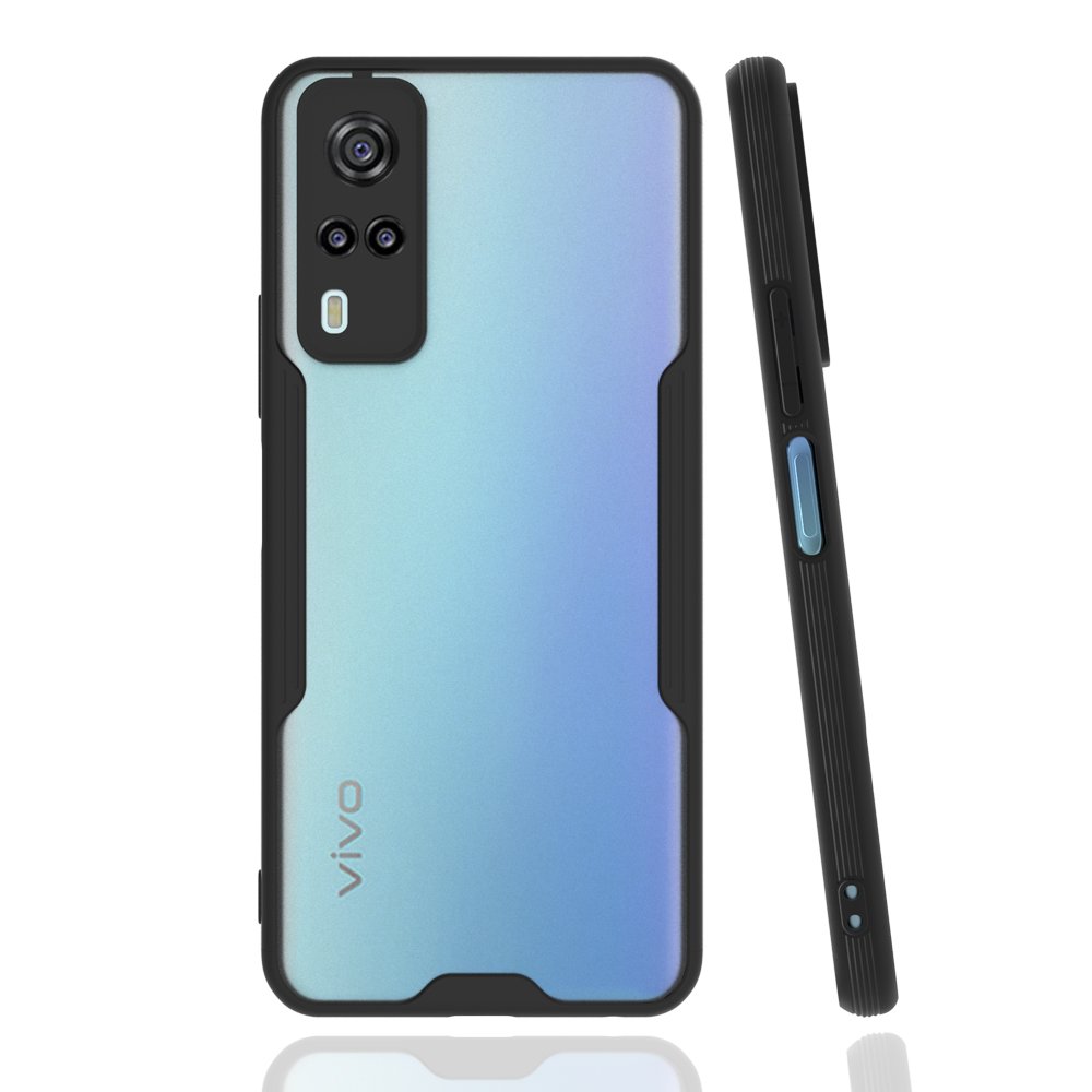  Vivo Y31 2021 Kılıf Platin Silikon - Siyah